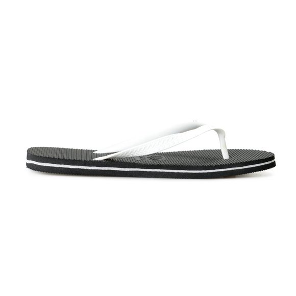 Philipp Plein Black/White Rubber Logo Print Flip Flops Shoes main image 0